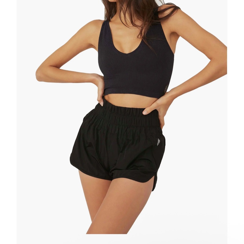 Women's High Waist Black Shorts